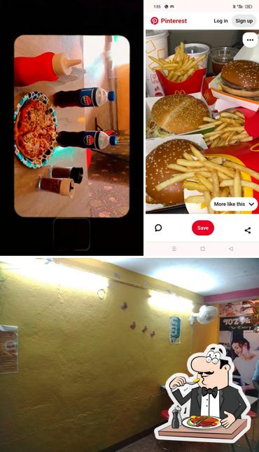 Among different things one can find food and interior at Yo'z pizza &cafe
