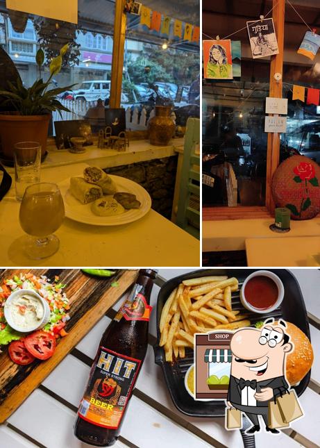 The image of The Travel Cafe Gangtok’s exterior and food