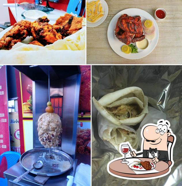 Arabian Corner (Shawarma Shop) offers meat meals