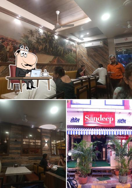 The interior of Hotel Sandeep