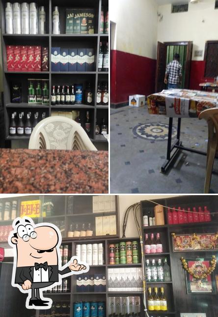 The interior of Sri Balaji restaurant and bar