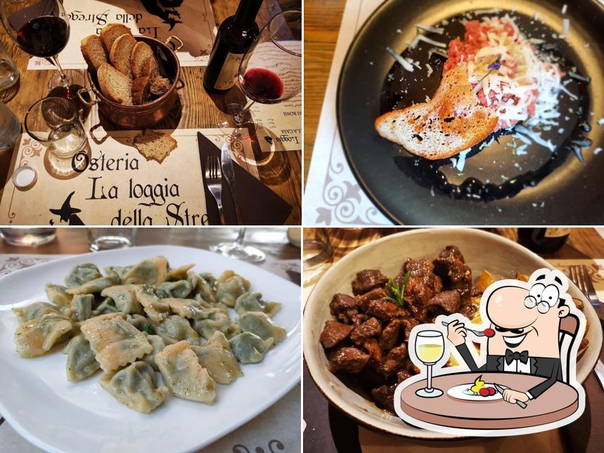 Platti al Osteria La loggia della strega