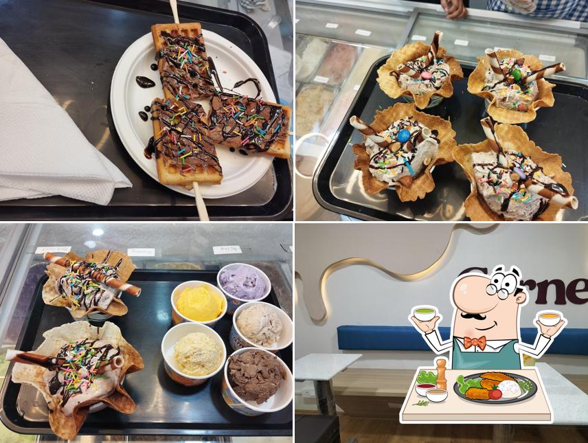 Food at Corner Sundae Icecreams Cakes Birthday Party Venue Anniversary Celebrations Private Theatre Kids Play Hyd