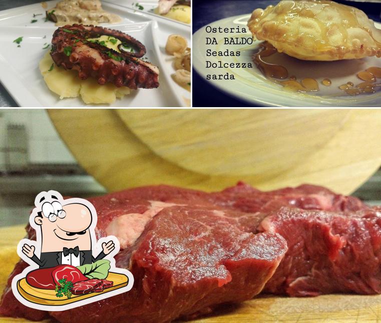 Antica Osteria Da Baldo al Quarto Secolo serve pasti a base di carne