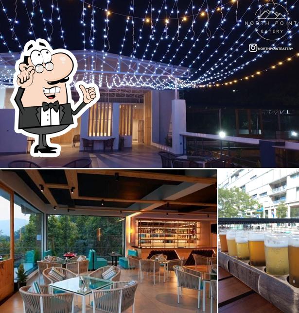 Among various things one can find interior and food at North Point Eatery Café Restaurant, Bar & Grill