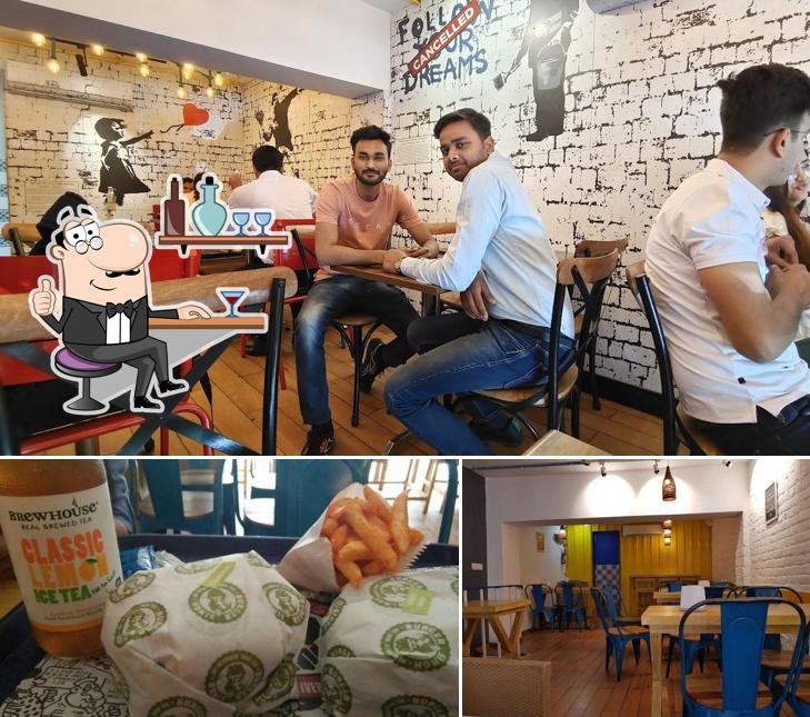 The interior of Burger Singh