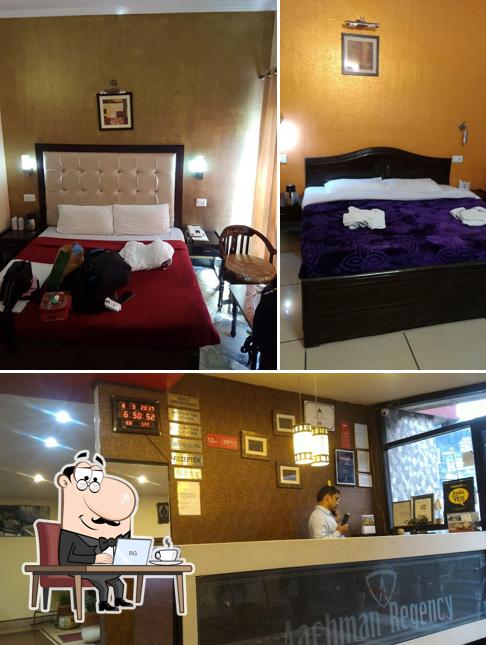 The interior of Hotel Aachman Regency Shimla