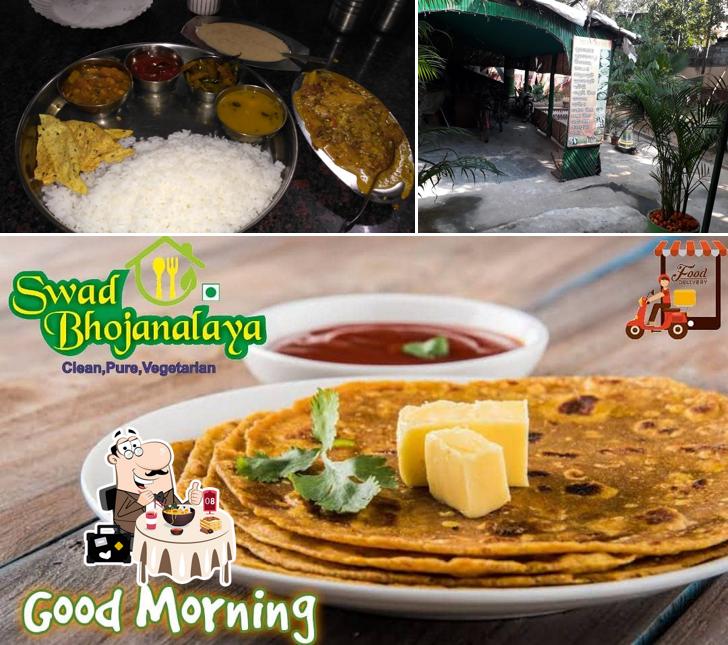 The image of food and exterior at Shree Bhojanalaya