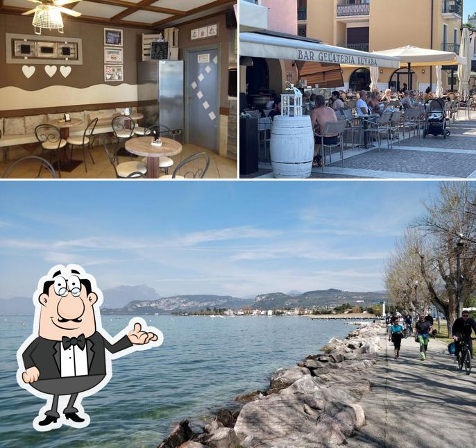 Dai un’occhiata alla immagine che presenta la interni e esterno di Bar Gelateria Kuyaba