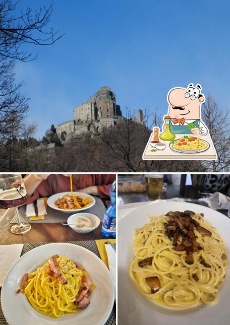 La cibo e esterno del ristorante