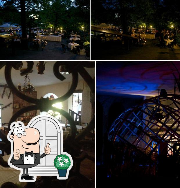 La foto della esterno e tavolo da pranzo di ca' Franca