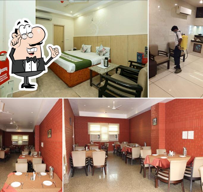 The interior of Hotel Malik Residency Kanpur
