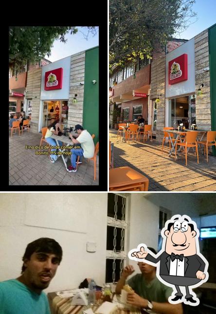 O interior do Pastel Bonito