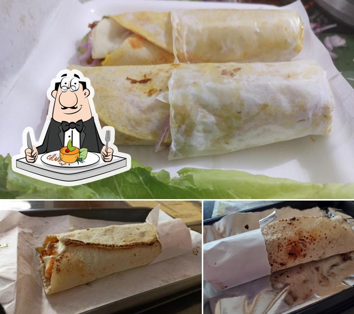Food at B-Buzz Shawarma
