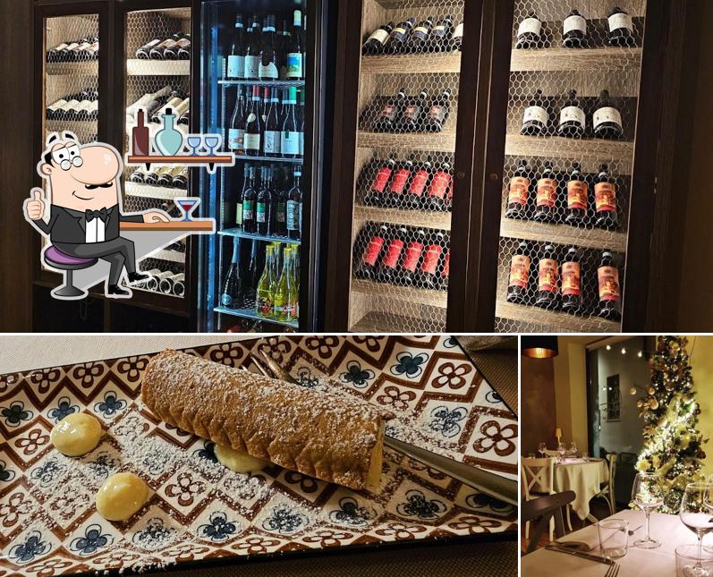 Tra le varie cose da Mezzolitro • vini e cucina Ristorante abruzzese si possono trovare la interni e cibo