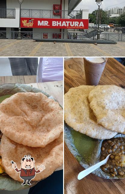 The photo of food and exterior at Mr. Bhatura