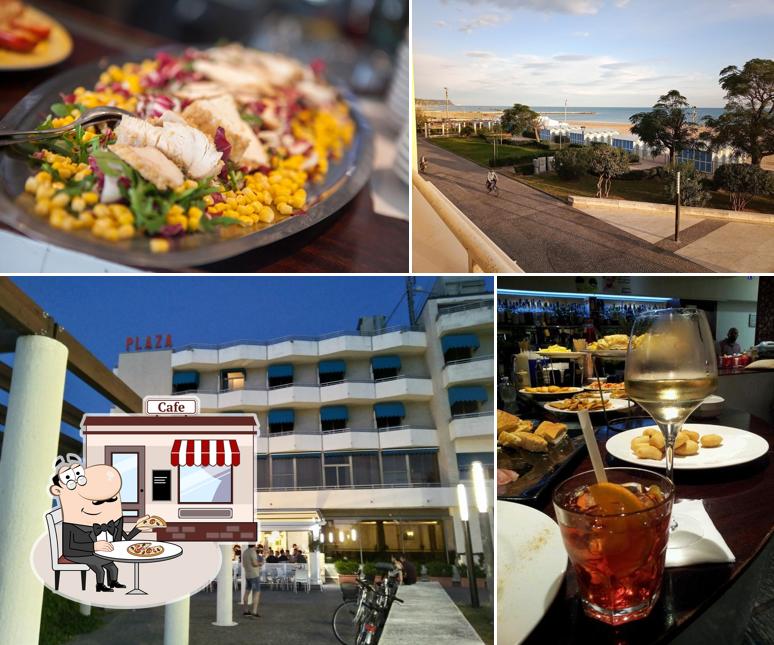 La esterno e cibo del ristorante