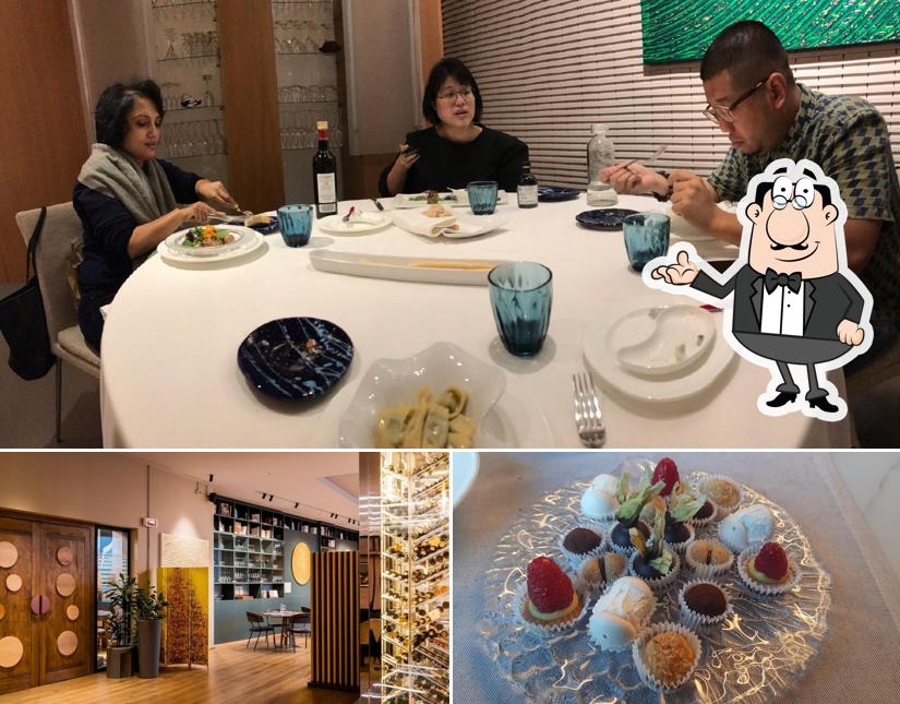 Tra le varie cose da Ristorante Casa Vicina si possono trovare la interni e cibo
