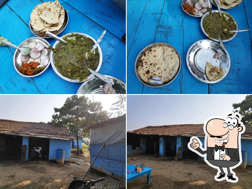 The restaurant's exterior and food