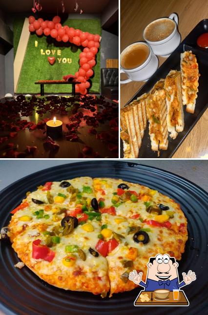 This is the picture displaying food and interior at CAFE TITANIA