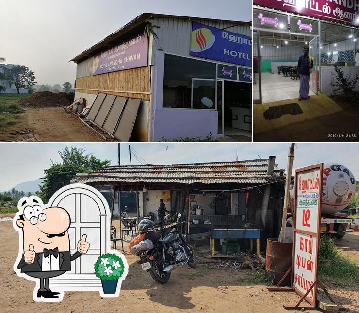 The exterior of SSS Ananda Bhavan Pure Veg Hotel