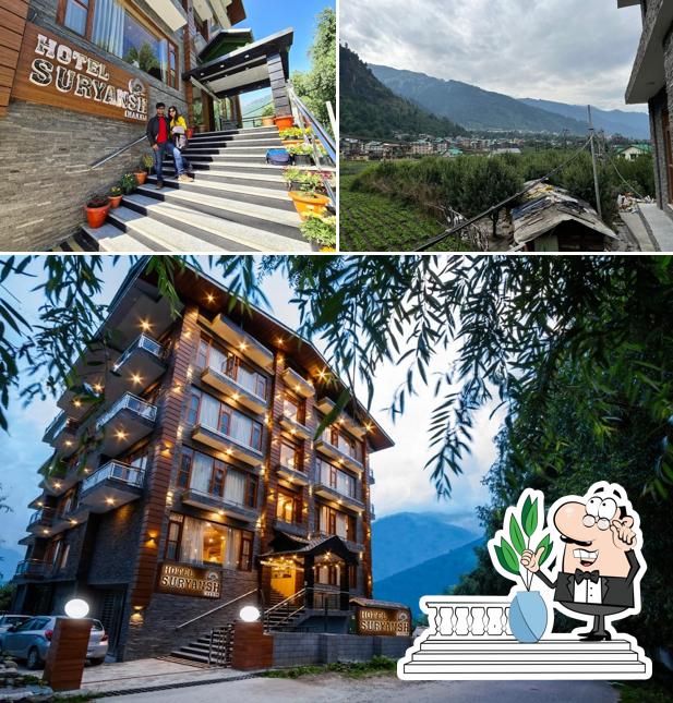 The outside area is an important feature of Hotel Suryansh Regency, Manali