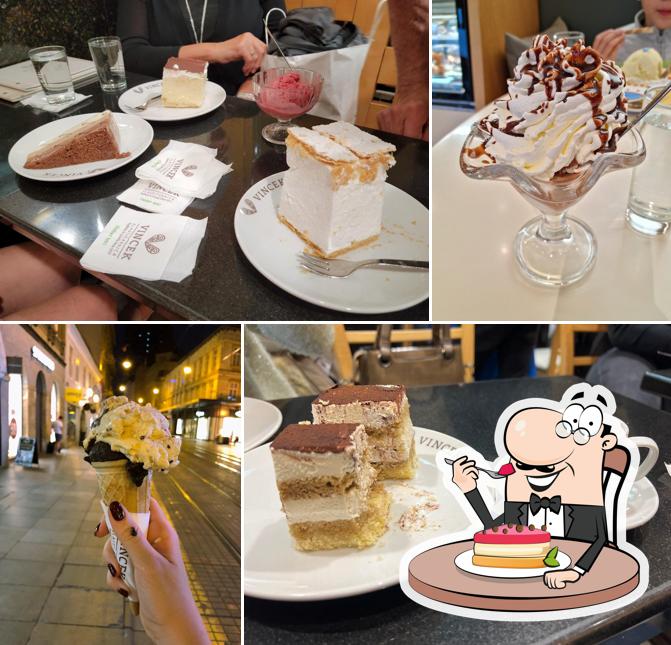 Vincek slastičarnica serve un'ampia selezione di dessert