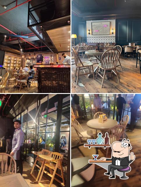 Take a seat at one of the tables at Cafeteria & Co