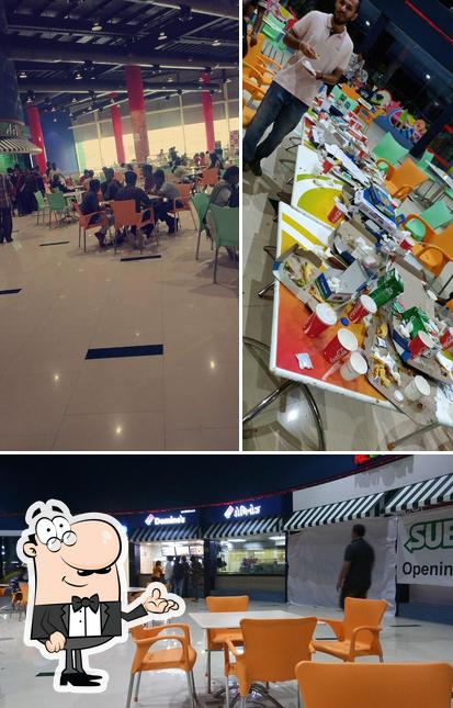 The interior of Domino's Pizza Reliance Mall, Motikhavdi