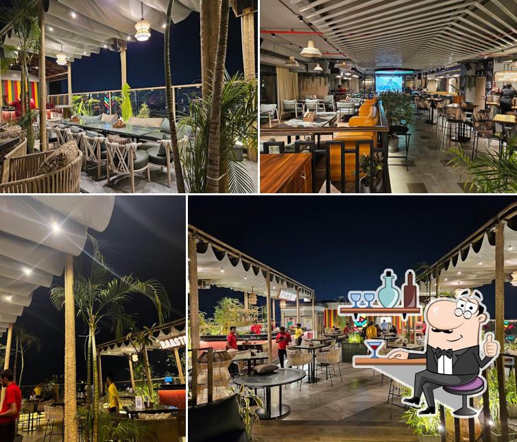 Take a seat at one of the tables at Raasta Nagpur