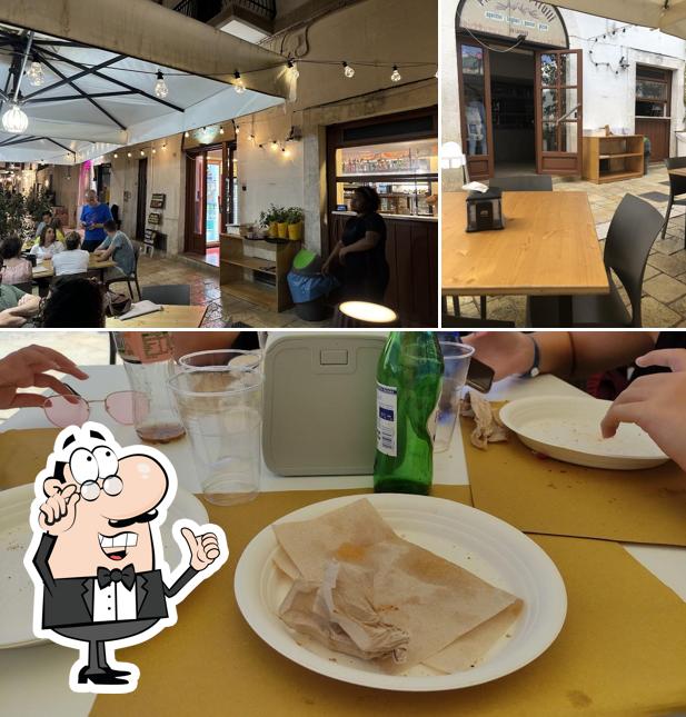 Tra le diverse cose da Bistrot pizzeria si possono trovare la interni e cibo
