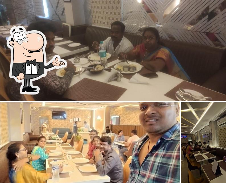 The interior of chickpet donne biryani house anakapalle