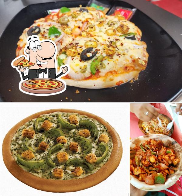 Pick various types of pizza
