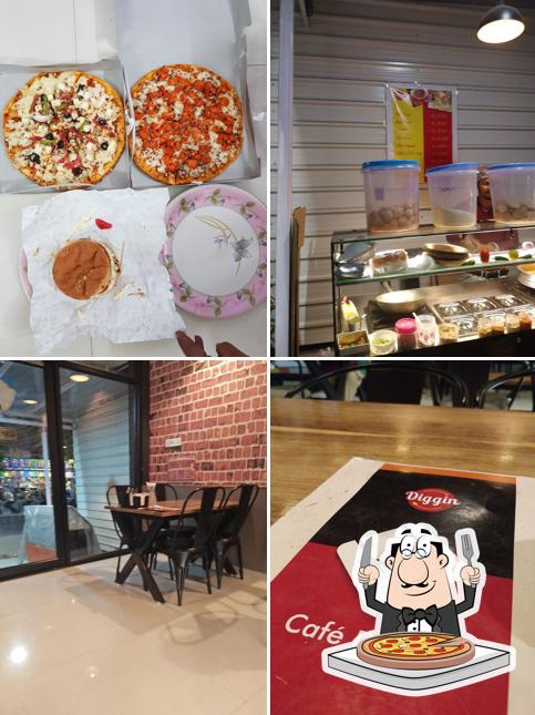At Cafe Diggin, you can get pizza