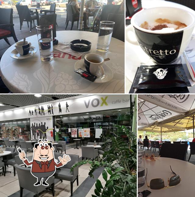 Dai un’occhiata alla foto che mostra la cibo e interni di Cafe Vox