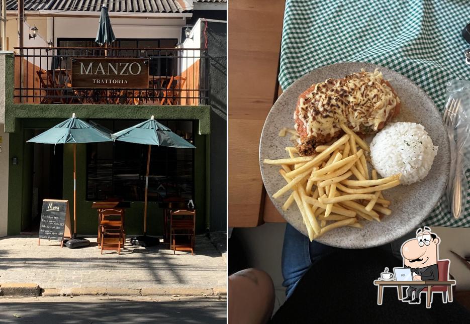 O interior do Manzo Trattoria & Steakhouse