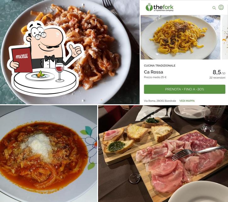 Cibo al Ristorante Ca Rossa