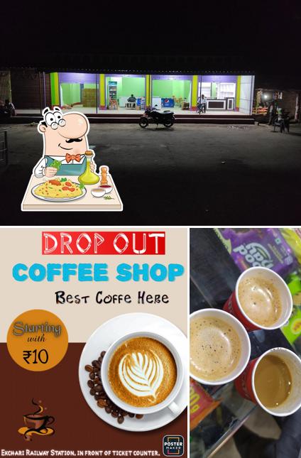 The picture of Drop Out coffe shop’s food and exterior