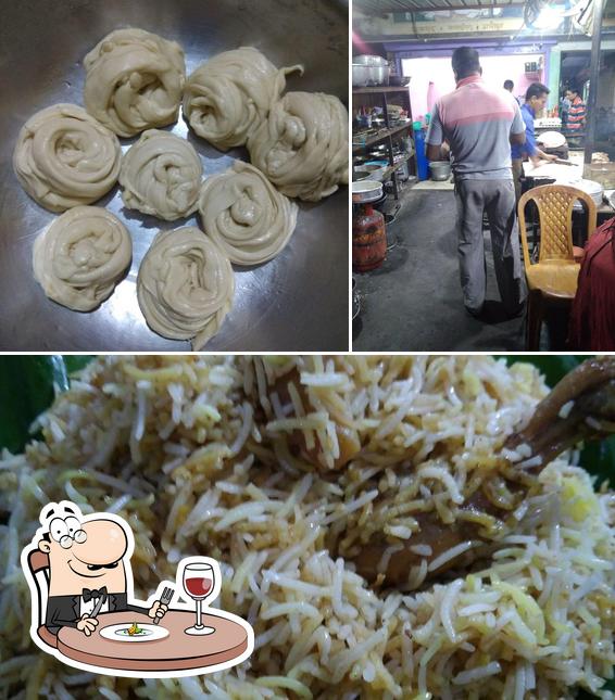 This is the image depicting food and interior at Royal Biriyani Centre