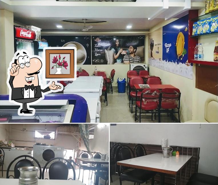The interior of New Top In Town Ice-Cream Parlour