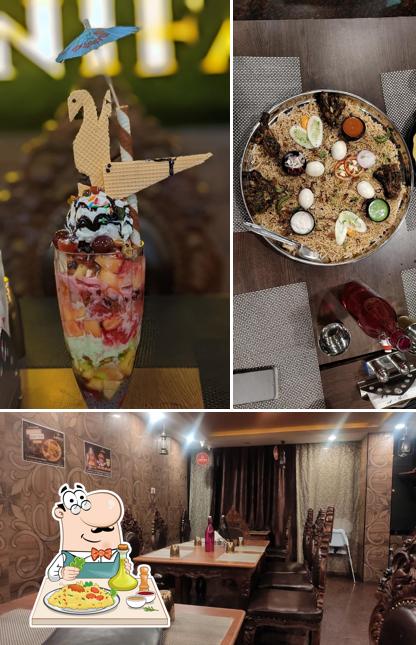 This is the picture displaying food and interior at Anifa Biriyani thanjavur