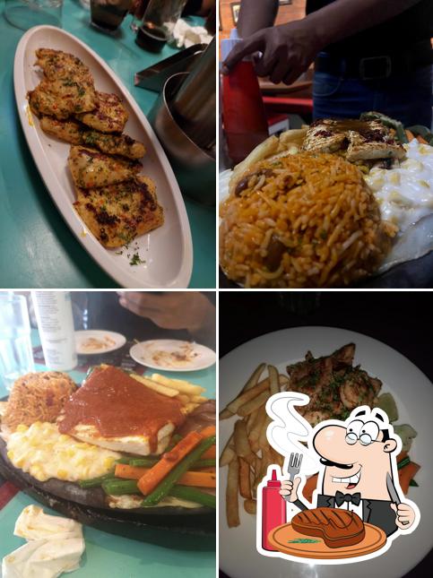 Order meat meals from the menu