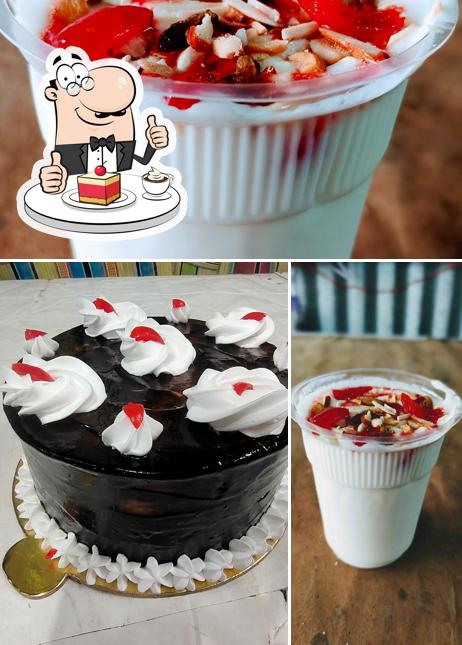 Chaurasiya Pan Bhandar, Tea & Lassi Stall and cake shop offers a selection of sweet dishes
