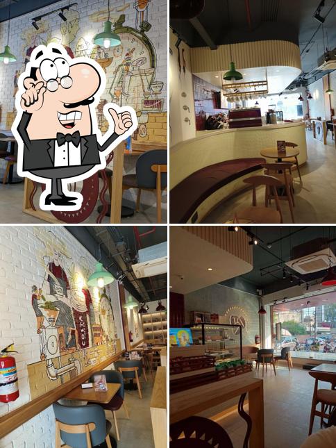 The interior of Costa Coffee