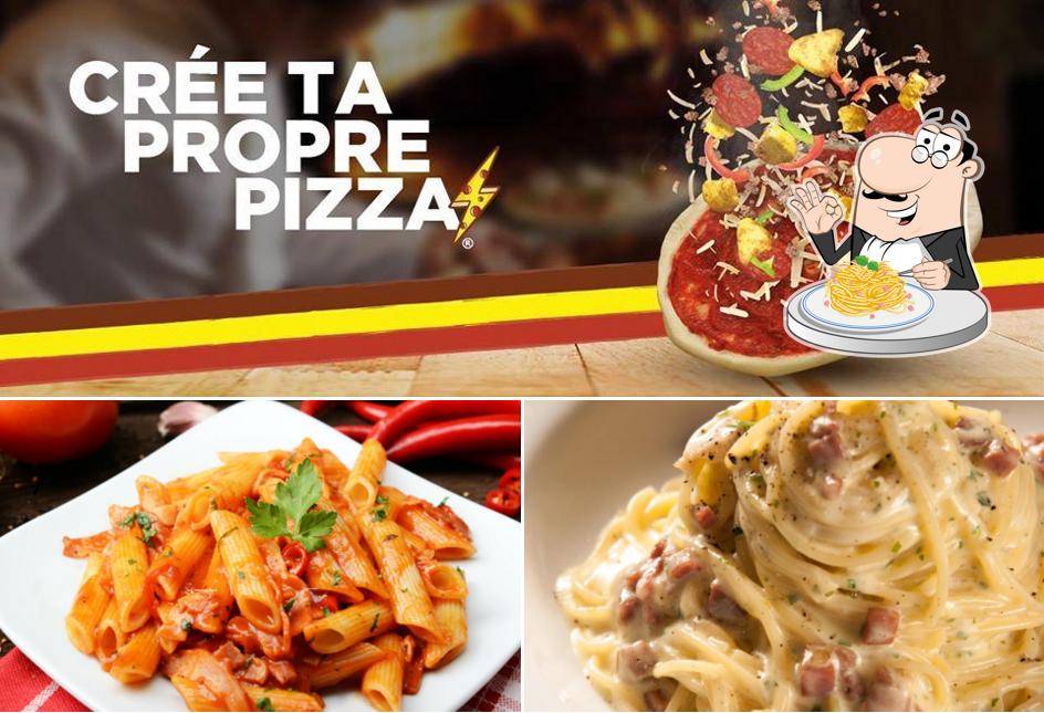 Spaghetti à la carbonara à La gourmanderie ( Rapizz pizza - pasta Di Marissa - Bubucha Bubble tea ) Halal