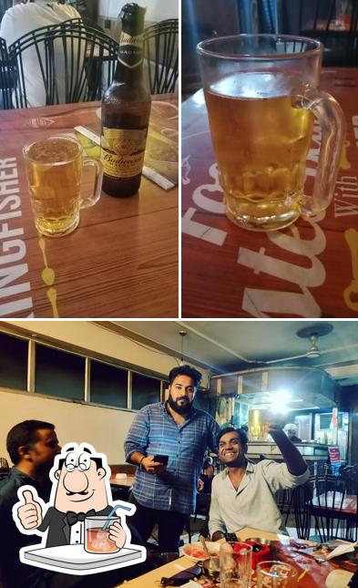 The picture of drink and interior at Rhythm Bar