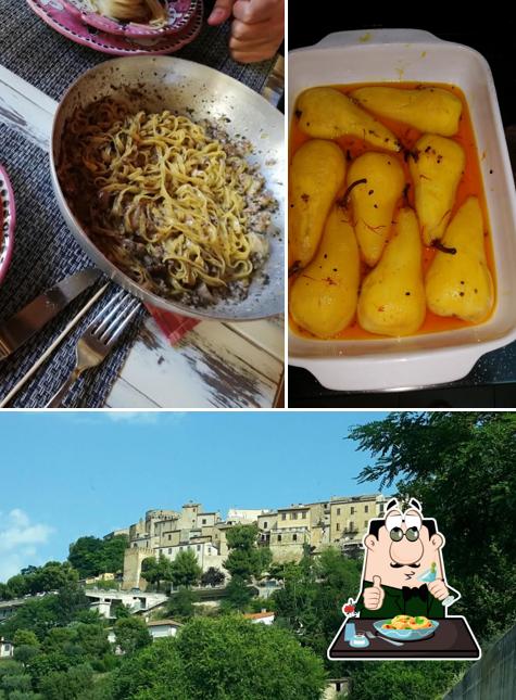 La cibo e esterno del ristorante