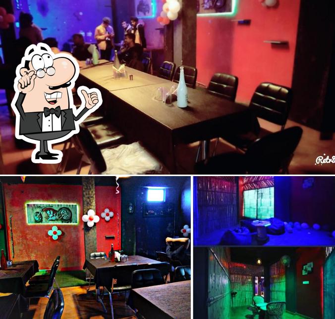 The interior of Moonight cafe