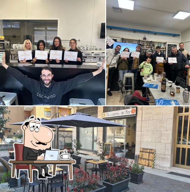 Gli interni di l'Accademia del Bar