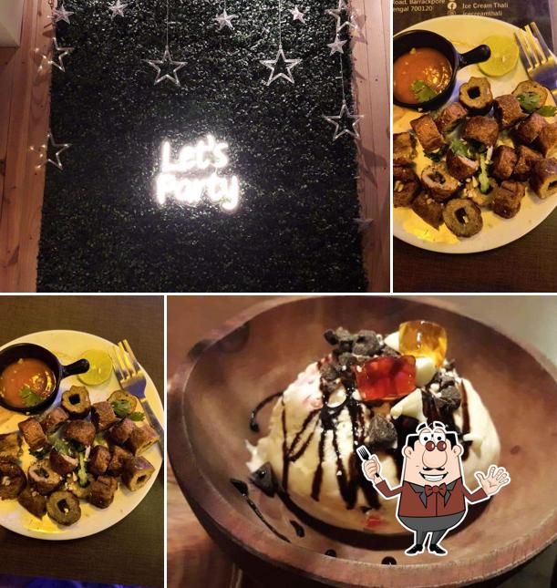 Food at Ice Cream Thali